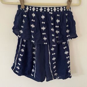 NWT Japna blue strapless romper size XS